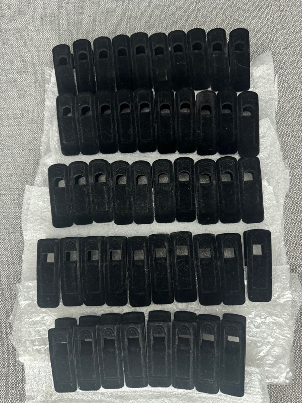 Black Velvet Hanger Clips- 48